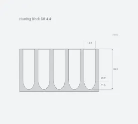IKA DB 4.4 Round Bottom Tubes Dry Block (12/13 mm), 2 of 2