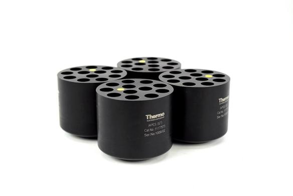 4× Thermo Jouan 11177573 Adapter for 12 × 15 mL Tubes, Round Buckets, M4 Rotor