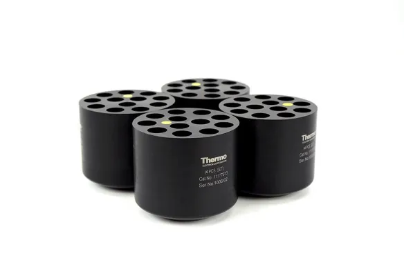 4× Thermo Jouan 11177573 Adapter for 12 × 15 mL Tubes, Round Buckets, M4 Rotor