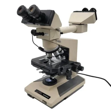 Olympus BH-2 Biological Microscope with Front-to-Back Dual Viewing Bridge and 100x Oil Objective