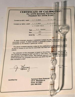 Cannon-Fenske CFOC-300 Certified Opaque Viscometer Tube, Size 300-cover