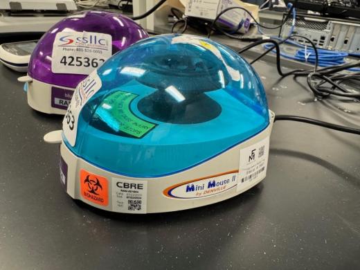 Denville Mini Mouse II Microcentrifuge with Clear Blue Lid for Small Volume Samples-cover