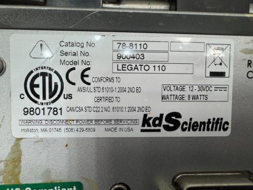 KD Scientific LEgato110 Programmable Syringe Pump for Precise Fluid Delivery-cover