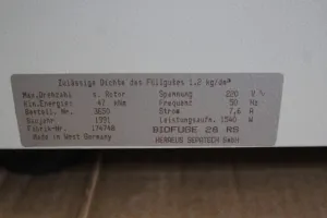 Heraeus Biofuge 28 RS Centrifuge, 4 of 4