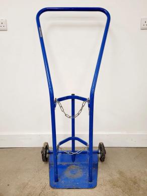 Single Gas Canister Truck with Cylinder Restraining Chains for Laboratory Gas Cylinder Transport-cover