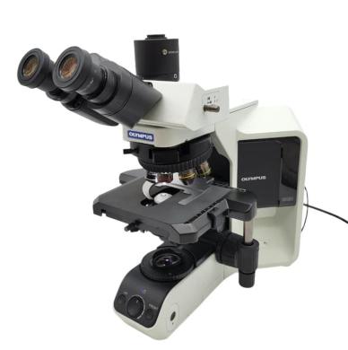Olympus Microscope BX53 LED with Apo 2x, Fluorites, & Trinocular Head-cover