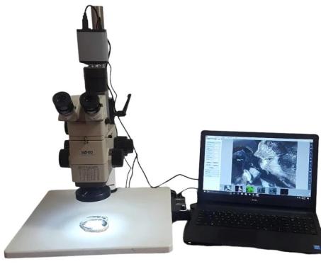 Olympus SZH10 Stereomicroscope with 5MP Camera and LED Ring Light-cover