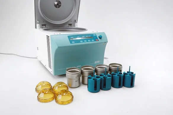 Hettich Rotina 380 Benchtop Laboratory Centrifuge with 1754 Rotor, 1752 Buckets and 1774-A 50 mL Conical Tube Adapters