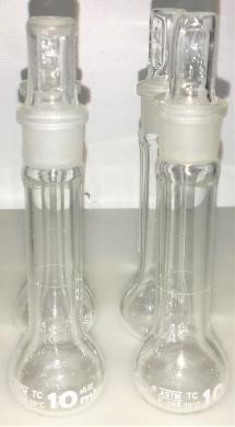 Glassco 131.536.02 Class A 10 mL Volumetric Flask with Stopper-cover