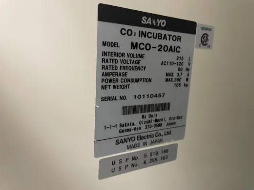 Sanyo Incu-Safe Double Stack CO2 Incubator for Cell Culture and Tissue Growth