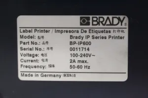 Brady IP600 Thermal Transfer Printer, 3 of 3