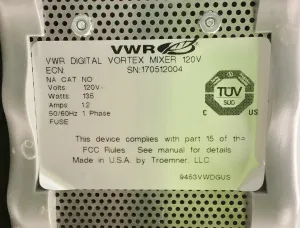 VWR Digital Vortex Mixer with Variable Speed and Timer Control for Sample Agitation, 10 of 10