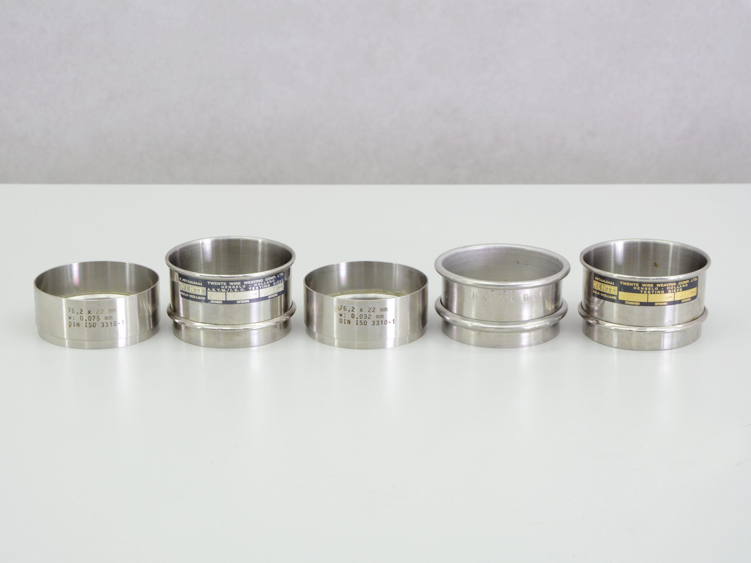 Analysis sieves from various brands, multiple mesh sizes