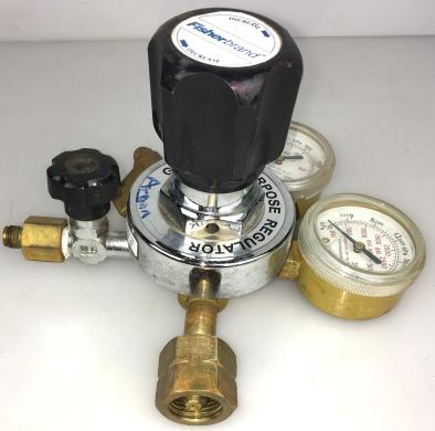 Fisherbrand 10-575-115 Brass Single-Stage Diaphragm-Sensed Gas Cylinder Pressure Regulator (CGA 350)-cover