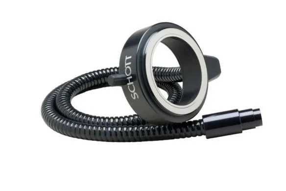 Schott Fiber Optic Ringlight 66 mm Vertical Exit | Model A08680 Microscope Illumination Accessory