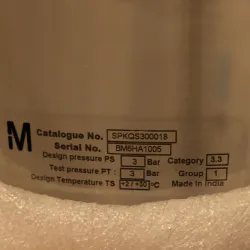 Millipore QS300 38L GA Borosilicate Glass Chromatography Column 550mm Height, 4 of 11