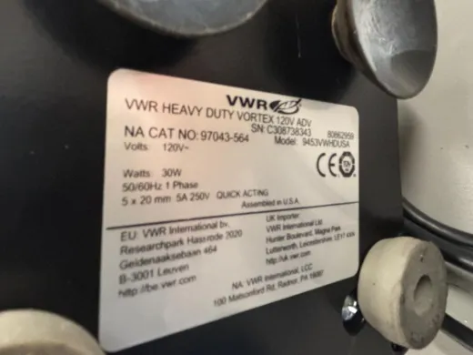 VWR Advanced Benchtop Vortex Mixer Model 9453VWHDUSA