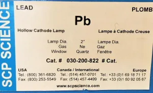 SCP Science 030-200-822 Lead (Pb) Hollow Cathode Lamp for AAS, 4 of 11