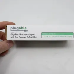 Plugable USB3-HUB3ME 3-Port USB 3.0 Hub with Gigabit Ethernet Network Adapter, 3 of 5