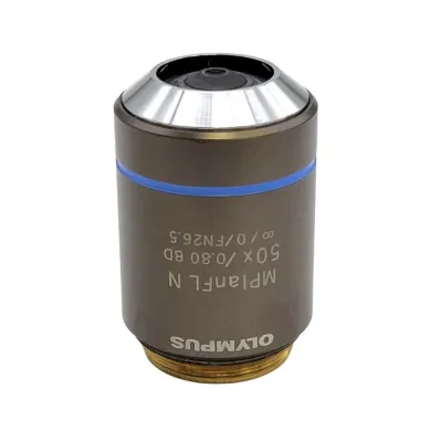 Olympus MPlanFL N 50x Microscope Objective Lens with Brightfield and Darkfield capability