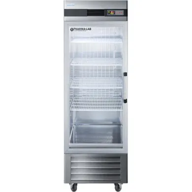 Accucold ARG23MLLH 23 Cu.Ft. Left-Hand Glass Door Upright Pharmacy Refrigerator