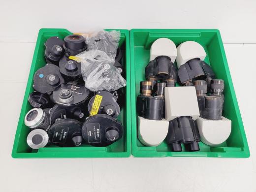 Job Lot of 5 Microscope Heads and 20 Microscope Condensers-cover