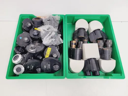 Job Lot of 5 Microscope Heads and 20 Microscope Condensers