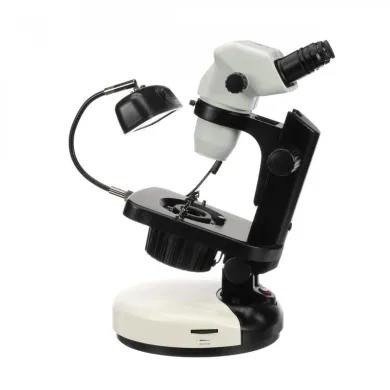 Accu-Scope 3075 Binocular Zoom Stereo Microscope on Gem Stand for Jewelry Inspection