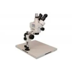 Meiji EMZ-5TRD Trinocular Zoom Stereo Microscope with Wide Surface Stand and 10X Eyepieces, 4 of 7