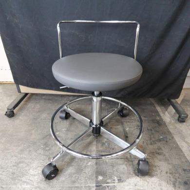 K T K CRC-84 Cleanroom Anti-Static Chair with Ring and Backrest, Black-cover