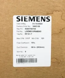 Siemens LGEMX10R08BAS Lab Exhaust Air Terminal Room Ventilation NIB, 2022, 2 of 7