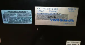 VWR 57018-850 W-150 Orbital Wave Shaker, 9 of 9