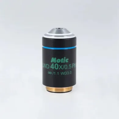 Motic CCIS® 40X Plan Achromatic Phase Contrast Objective LWD 0.50 NA, WD 3.0mm