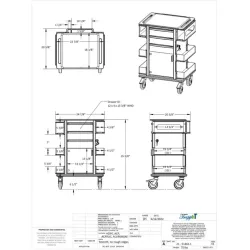 TrippNT Element 01 Medical Supply Cart with Locking Drawers and Corrosion-Resistant HDPE Construction, 8 of 8