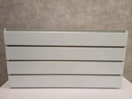 S+B Plinth cabinet low 4 drawer Ice blue 1200-cover