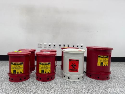 Justrite 6 Gallon Oily Waste Can for Safe Disposal of Flammable Laboratory Waste-cover