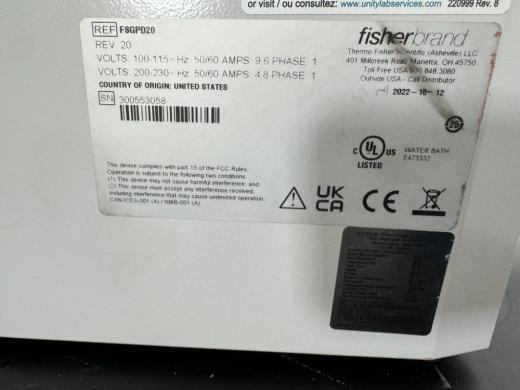 Fisherbrand Isotemp GPD 20 Digital Precision Laboratory Water Bath-cover