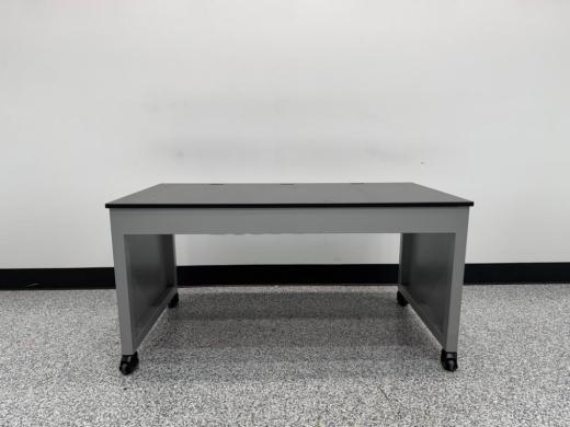 5-Foot Laboratory Work Bench with Metal Frame and Lockable Caster Wheels-cover