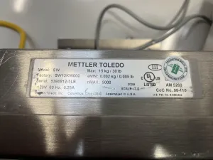 Mettler Toledo SW15KW000 Stainless Steel Benchtop Scale 15 kg / 30 lb, 2 of 4