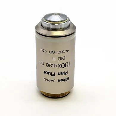 Nikon Plan Fluor 100x 1.30 Oil Immersion DIC Microscope Objective CFI Eclipse
