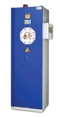 Safety cabinet for lithium batteries with FPC LITHIUMSAFE CHEMISAFE system-cover