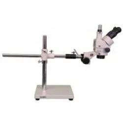 Meiji EMZ-5TR Trinocular Zoom Stereo Microscope on S-4400 Boom Stand with MA502 Eyepieces, 3 of 6