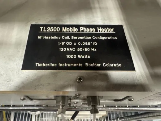 Timberline TL2500 Mobile Phase Heater with 18-Foot Hastelloy Serpentine Coil