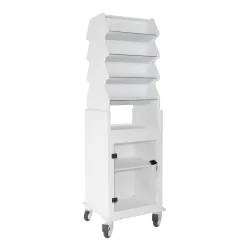 TrippNT Model 50252 Tall Slanted Suture Cart with Clear Door and Locking Casters, 3 of 4
