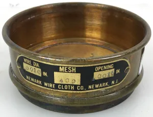 Newark Brass Sieve Kit - 3" Diameter, Set of 9, ASTM E-11 Compliant, 11 of 11