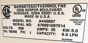 Barnstead Mega-Pure MP-6A Glass Water Distillation System (6 L/hr), 13 of 13
