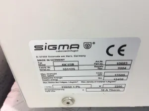 Sigma 6K15 Robot Benchtop Centrifuge with Programmable Control and Eco-Friendly Cooling, 7 of 8