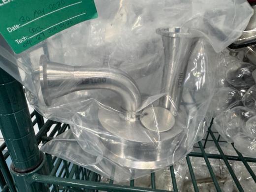 Miscellaneous Bioreactor Parts Kit with Valves, Sensors, and Connectors on Rolling Cart-cover