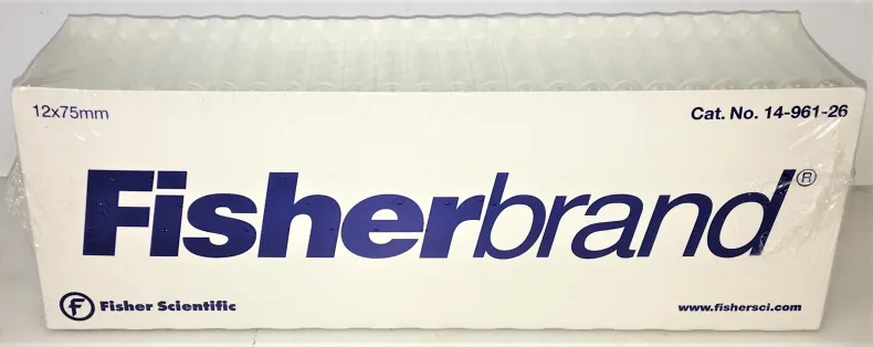 Fisherbrand 14-961-26 Disposable Culture Tube, 12 x 75 mm, 6 mL, Box of 250