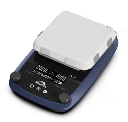 SCILOGEX SCI-7ST LCD Digital Magnetic Stirrer with Ceramic-Glass Plate and Heating, 110V US Plug-cover